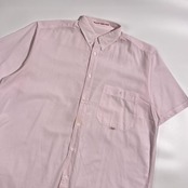 Papas パパス WALL GUY SHIRT BD ボタンダウン 半袖シャツ LL/うすピンク系 メンズ