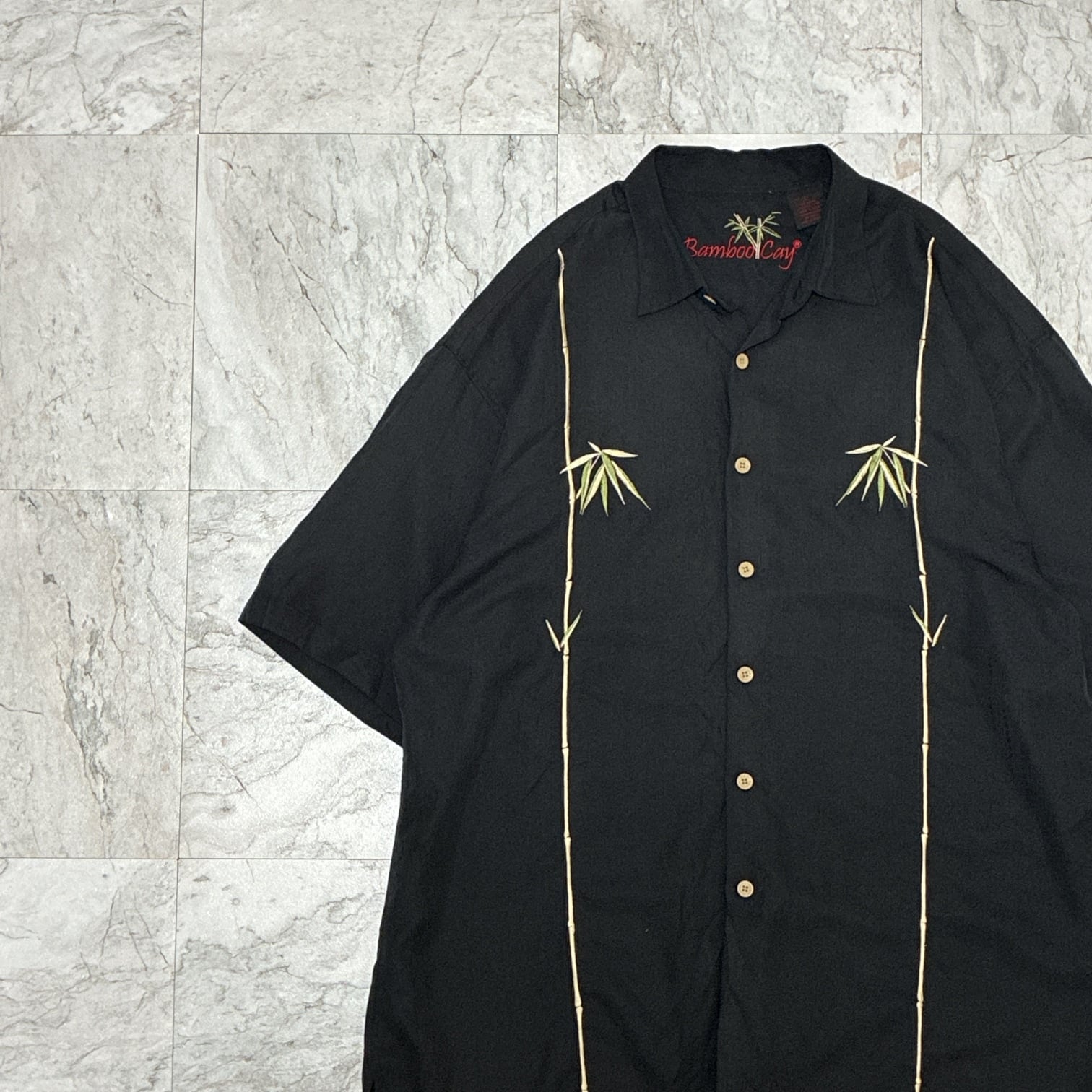 Karl Helmut カールヘルム キューピー柄 半袖 オープンカラーシャツ