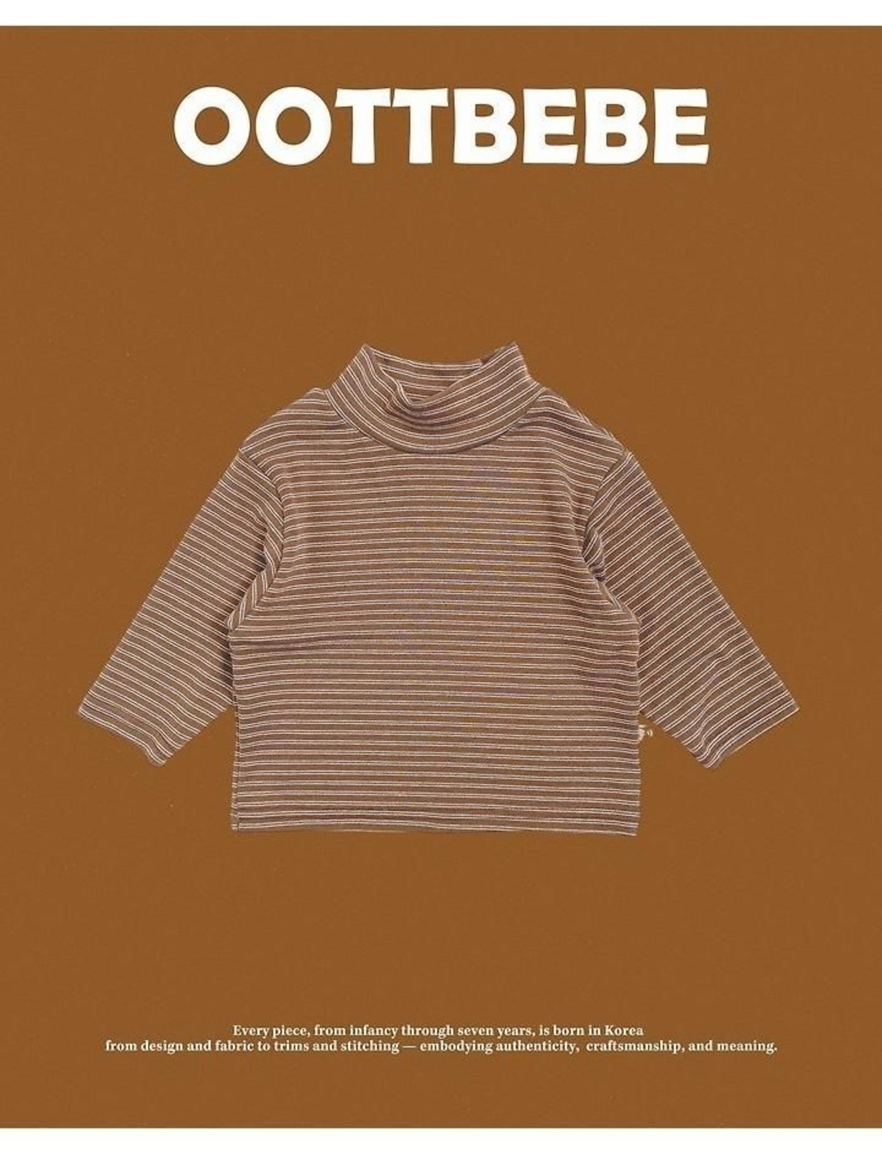 韓国子供服 / 26winter / oottbebe / もちもちタートルネックT / ベビー&キッズ / 冬服 *XS~XL*