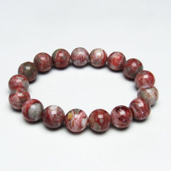 シナバーインクォーツ ブレスレット 13mm おまかせ便 111-15035