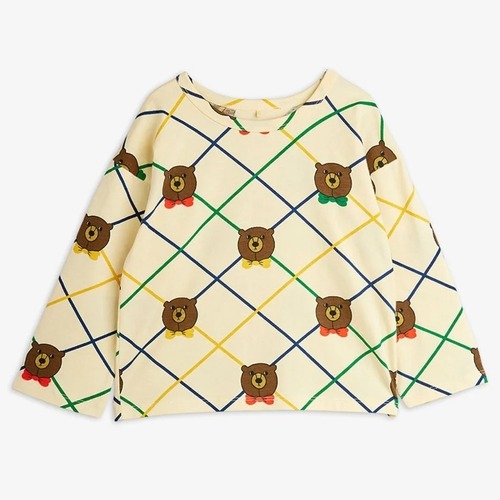 【mini rodini】【2572014911】BEAR CHECK LONG SLEEVE T-SHIRT