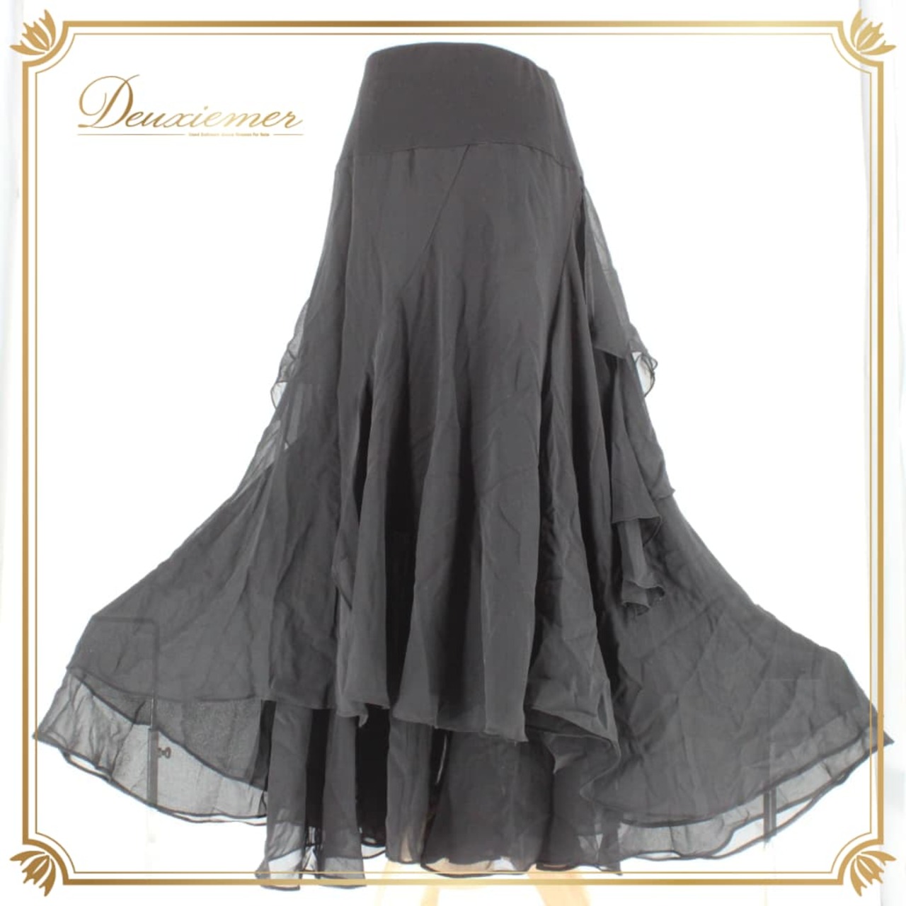 社交ダンス 衣装 スタンダード スカート レッスンウェア レディース create-sun 黒 ブラック系 練習着 フォーマル 無地 シンプル 黒スカート スタンダード用 スカートのみ レディース用 社交ダンススカート 練習用 ルンバ対応 フィギュアスケート風 フレアスカート ティアード シンプルデザイン 無地ブラック 大人 上品 クラシック キレイめ エレガント 着回し 普段使い可 フォーマルコーデ パーティー デート 発表会 コンクール ダンス衣装 ブラックフォーマル ポリエステル素材 伸縮性あり