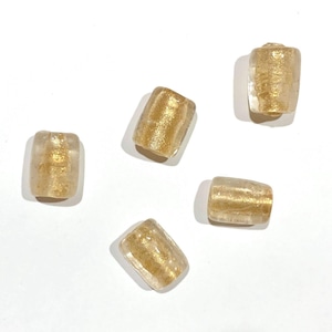 クリアゴールドのインドビーズ(円柱)