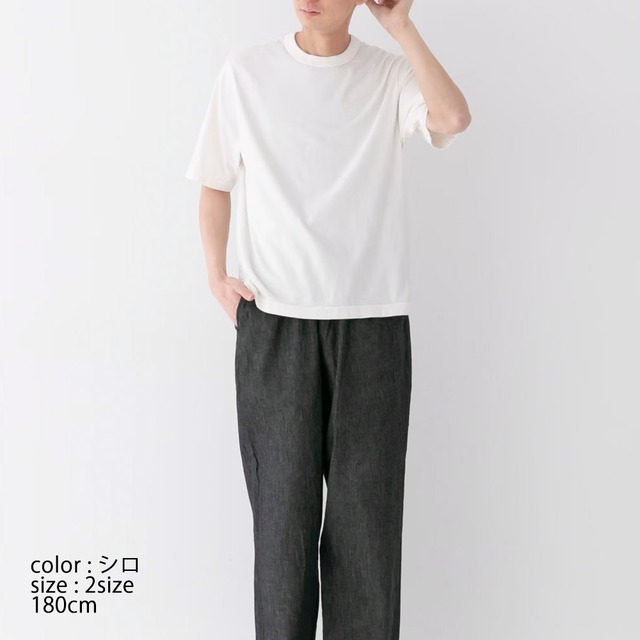 リネン RINEN 20/1オーガニック天竺 半袖クルーネック(R19509)全5色