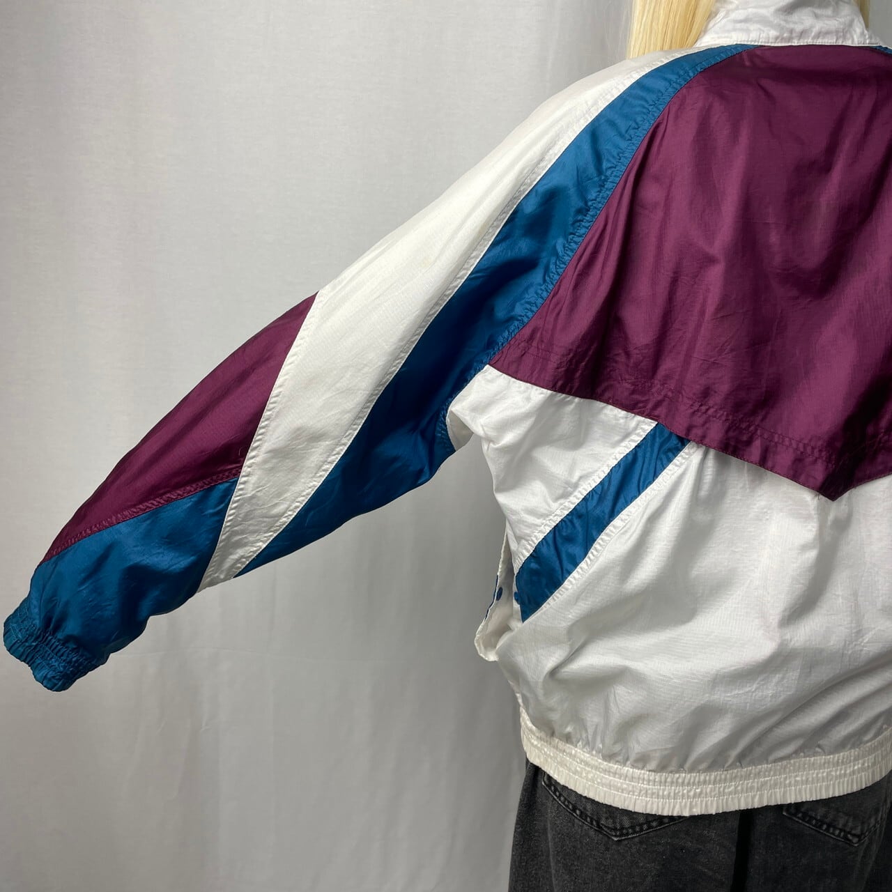 90年代 NIKE ナイキ 銀タグ 切替デザイン ナイロンプルオーバー