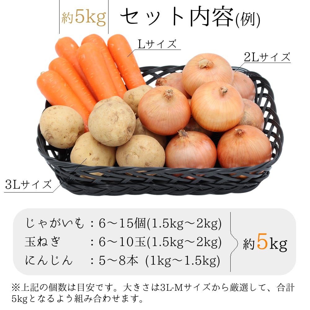 新鮮　じゃがいも　長崎県産　常備野菜セット　野菜　ニンジン　玉ねぎ　5kg　芋　九州　人参　ジャガイモ　じゃが玉人参　贅沢宝庫　にんじん　やさい