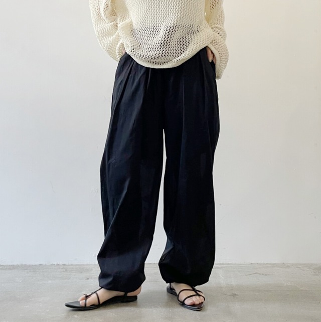 ナンバーミーTOKYO"EMBROIDERY EASY PANTS"BLACK