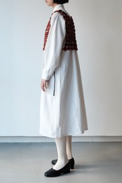 【marmelo】Yo-yo ribbon vest / side ribbon