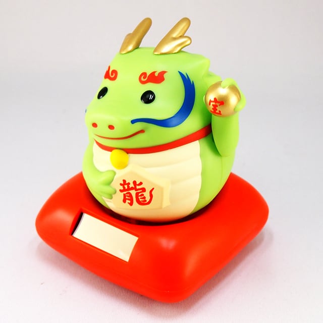 ソーラー幸せ招き辰（緑） | ねこや工業