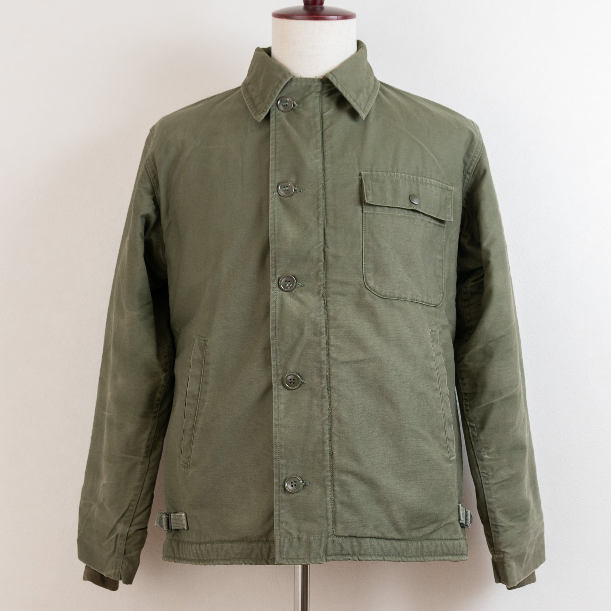 U.S.Navy A-2 Deck Jacket Good Stencil Medium "Used" 実物 アメリカ海軍 A-2デッキジャケット ステンシル入り