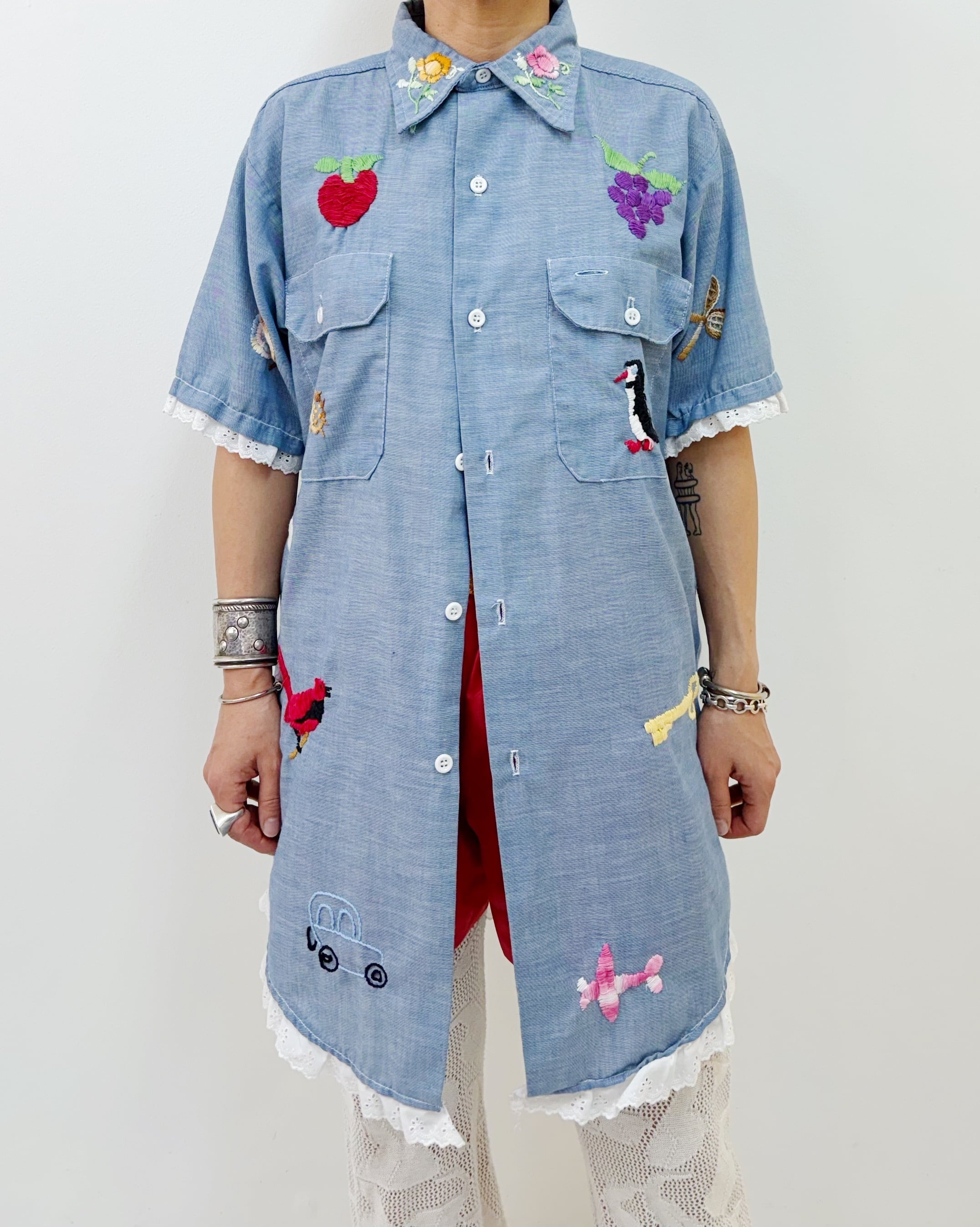 60s vintage rayon shirt | tamago store