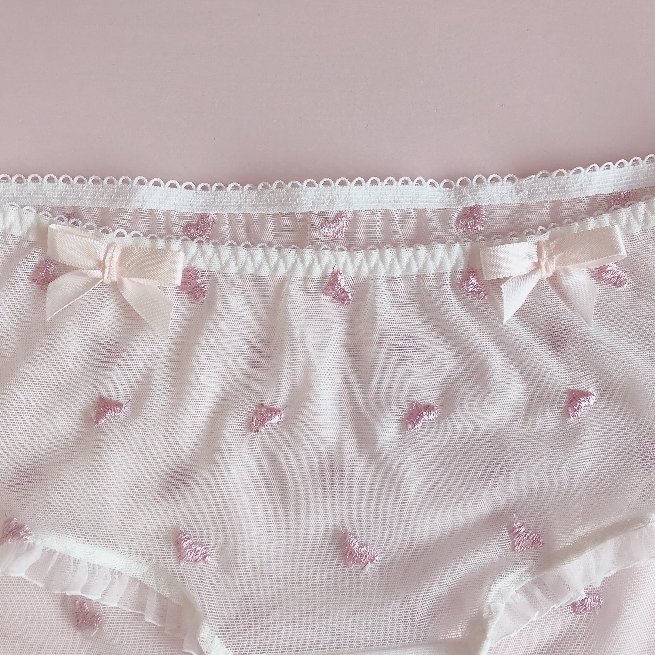 pink hearts panty(baby pink)