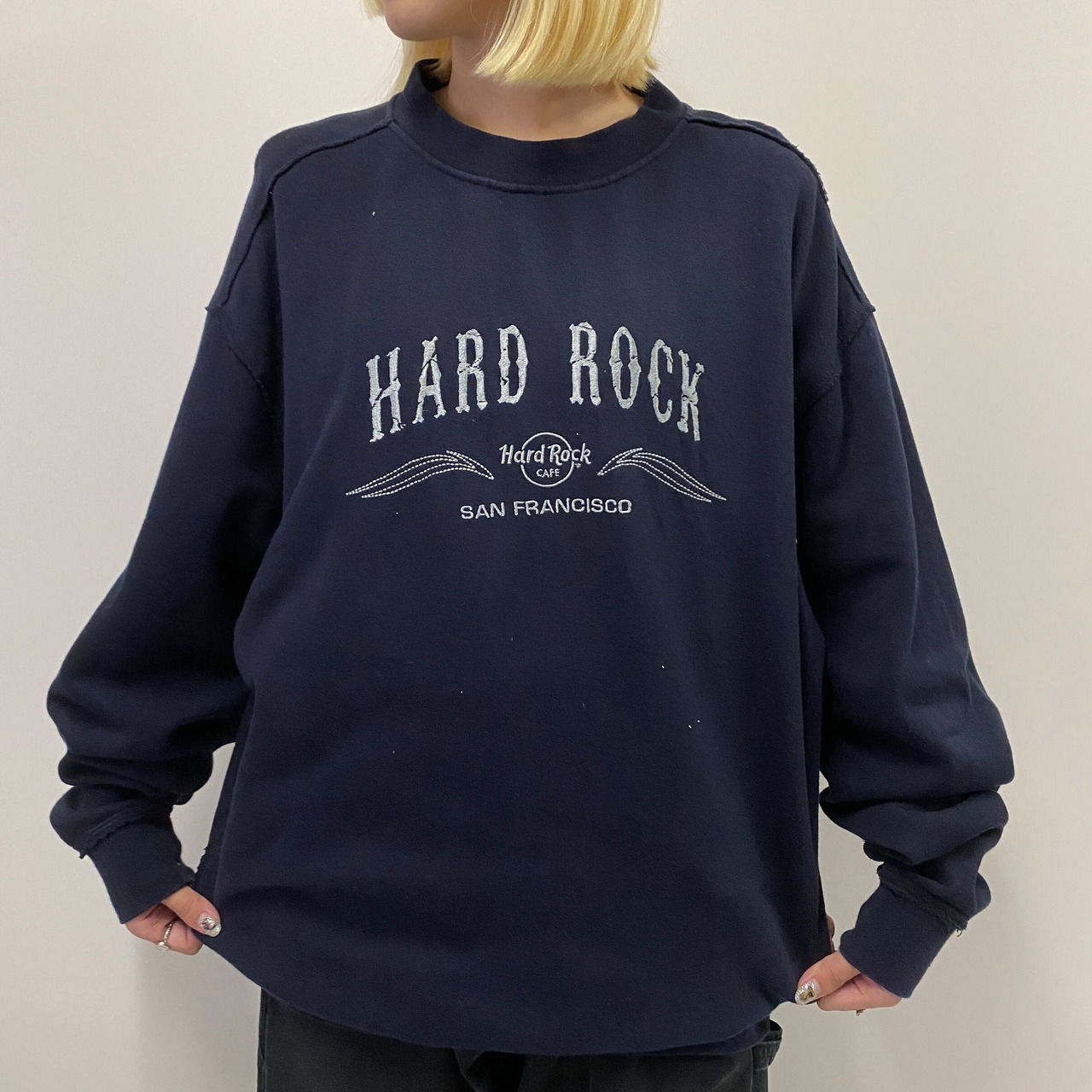 Hard Rock CAFE サンフランシスコ ハードロックカフェ 3段ロゴ 刺 