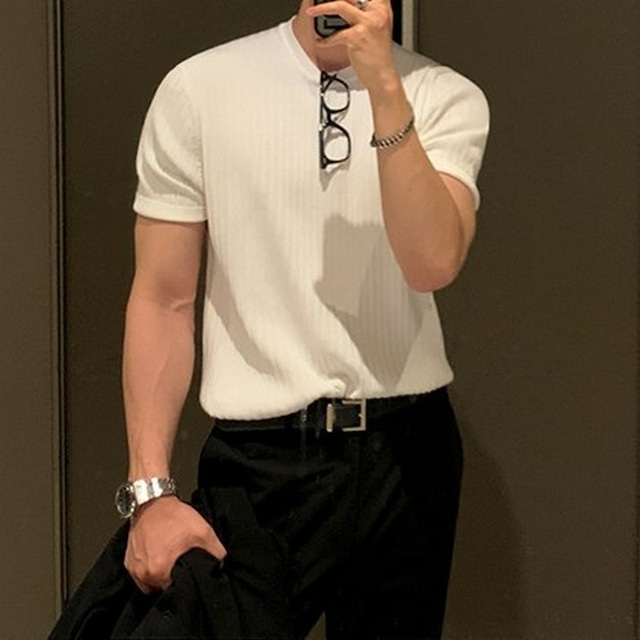 シンプルニットTシャツ MT0080224
