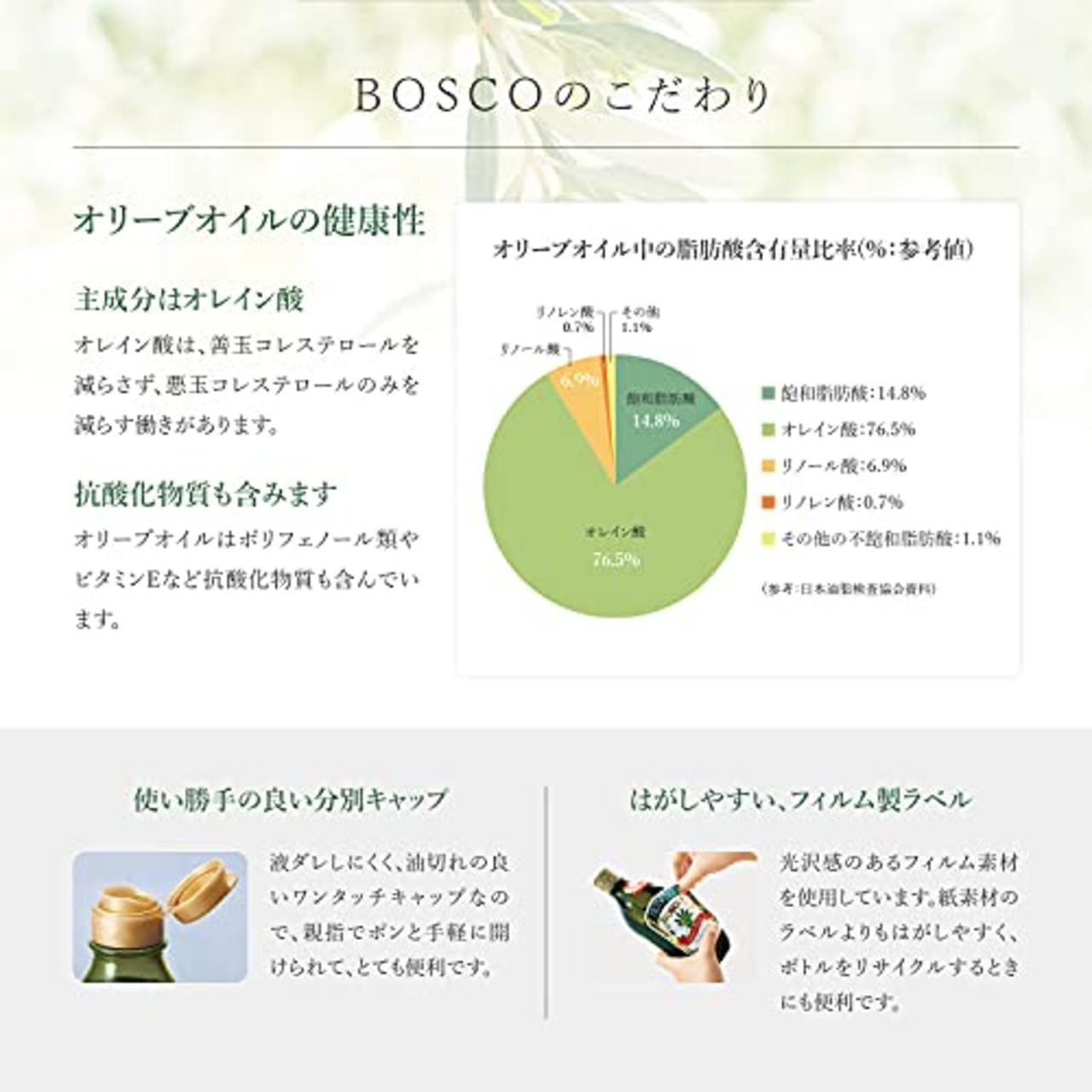 日清オイリオ ボスコエキストラバージンオリーブオイル 50g