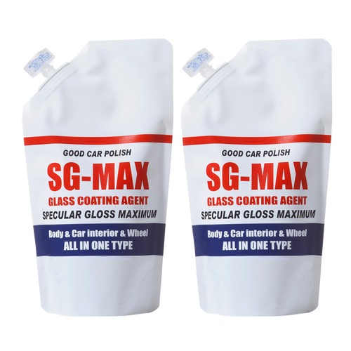 ガラスコーティング剤 SG-MAX 詰め替え用 2本セット 容量UP 合計800ｍl 送料無料　お得！！ 車 バイク スマホ iphone アイフォン アップルウォッチ ロードバイク コーティング剤 水回り 水まわり 下地処理