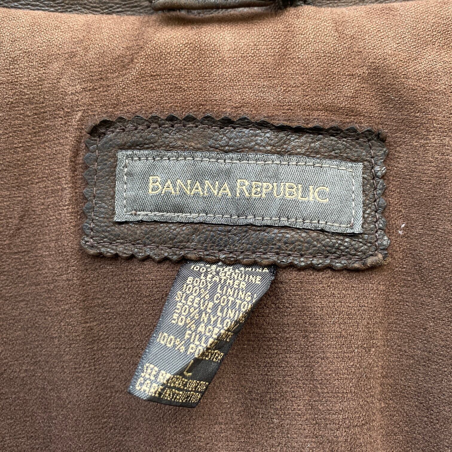 BANANA REPUBLIC バナナリパブリック 本革 レザージャケット メンズL