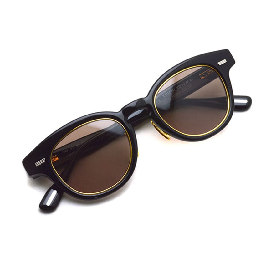 YUICHI TOYAMA / U-128RS IND / SG 01 Black/Gold - Brown lenses