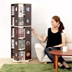 回転式の本棚 回転コミックラック 5段タイプ SWK-5 本棚 回転 コミック 回転式本棚 回転コミック収納