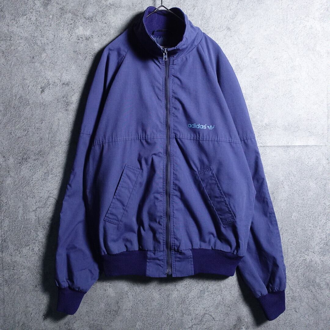 60〜80s EURO “adidas” Navy Logo Design Zip Blouson