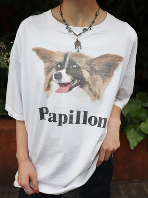 animal tee"Papillon"【8016】