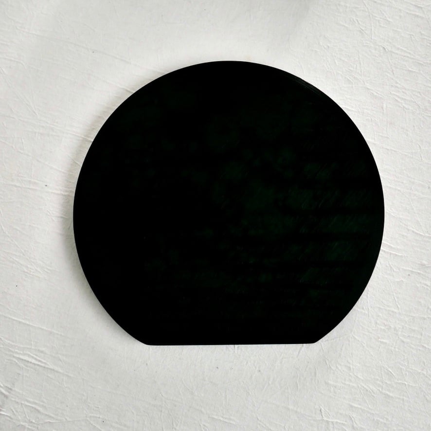 31118】 輪島塗 半月盆 明治 / Wajima Nuri Half Moon Tray / Showa