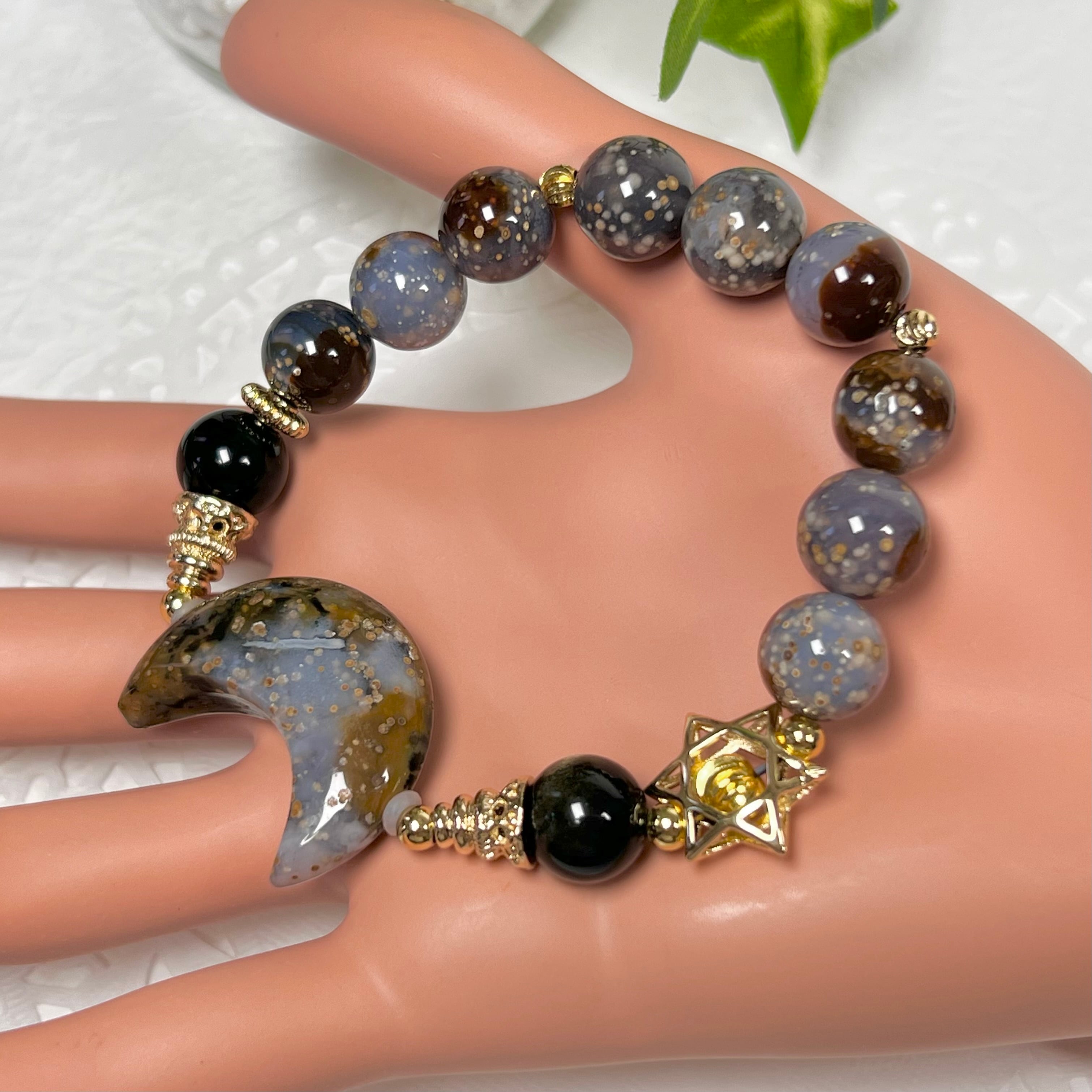 早い者勝ち！！希少 星空瑪瑙ブレスレット 早い者勝ち！！希少 星空瑪瑙ブレスレット 【公式通販】