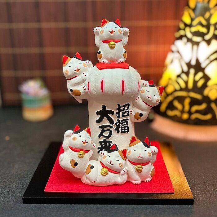 玉如意招き猫置物 【公式通販】