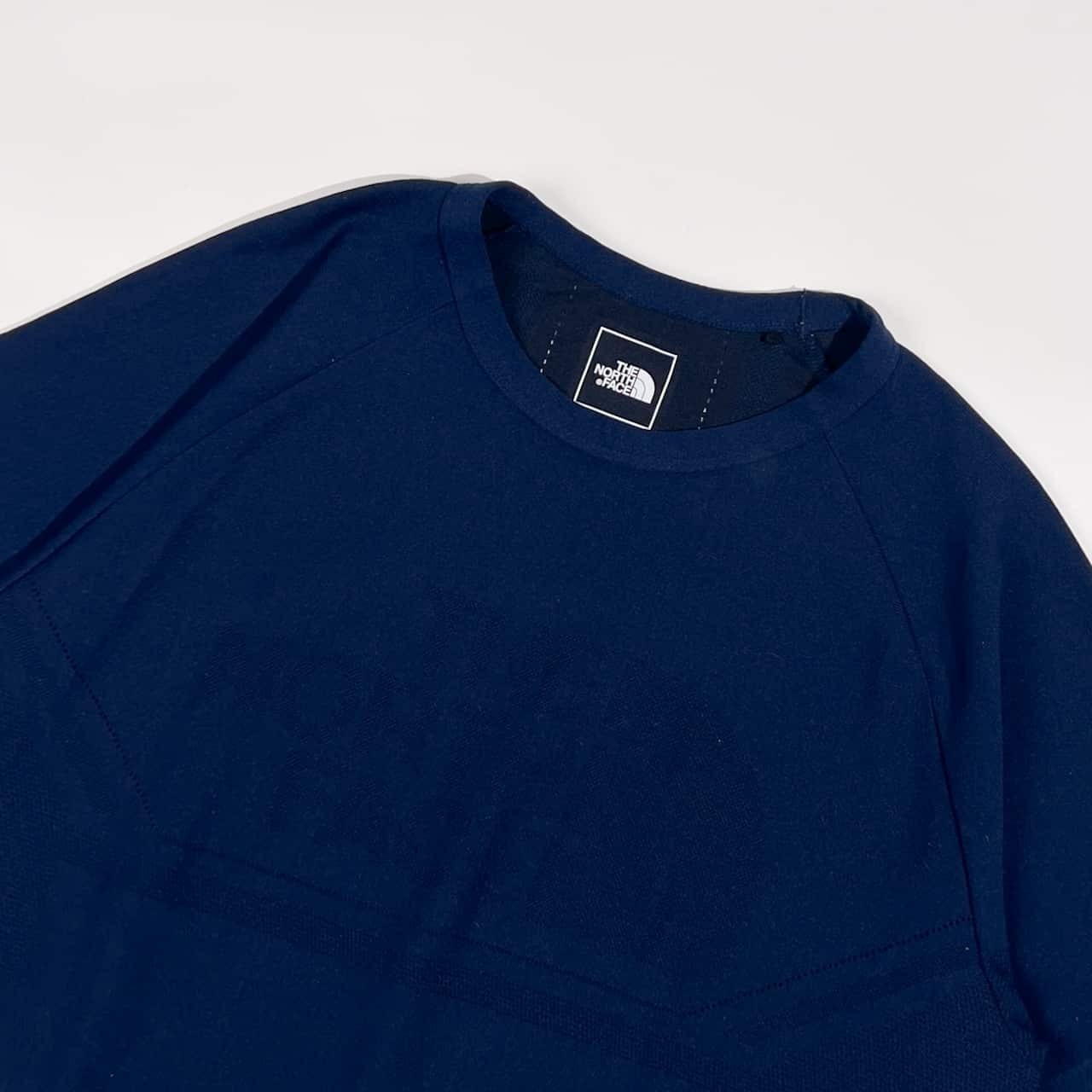 THE NORTH FACE ノースフェイス シャドーロゴ 切替メッシュ 半袖 Tシャツ サイズ M/ネイビー系 メンズ アウトドア NT12072