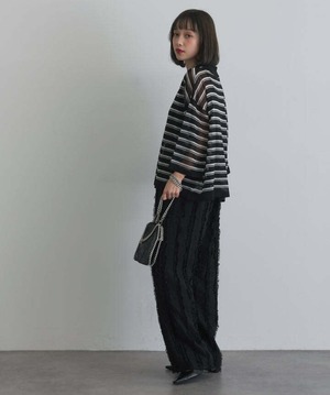 5173 ボーダーポロニット black