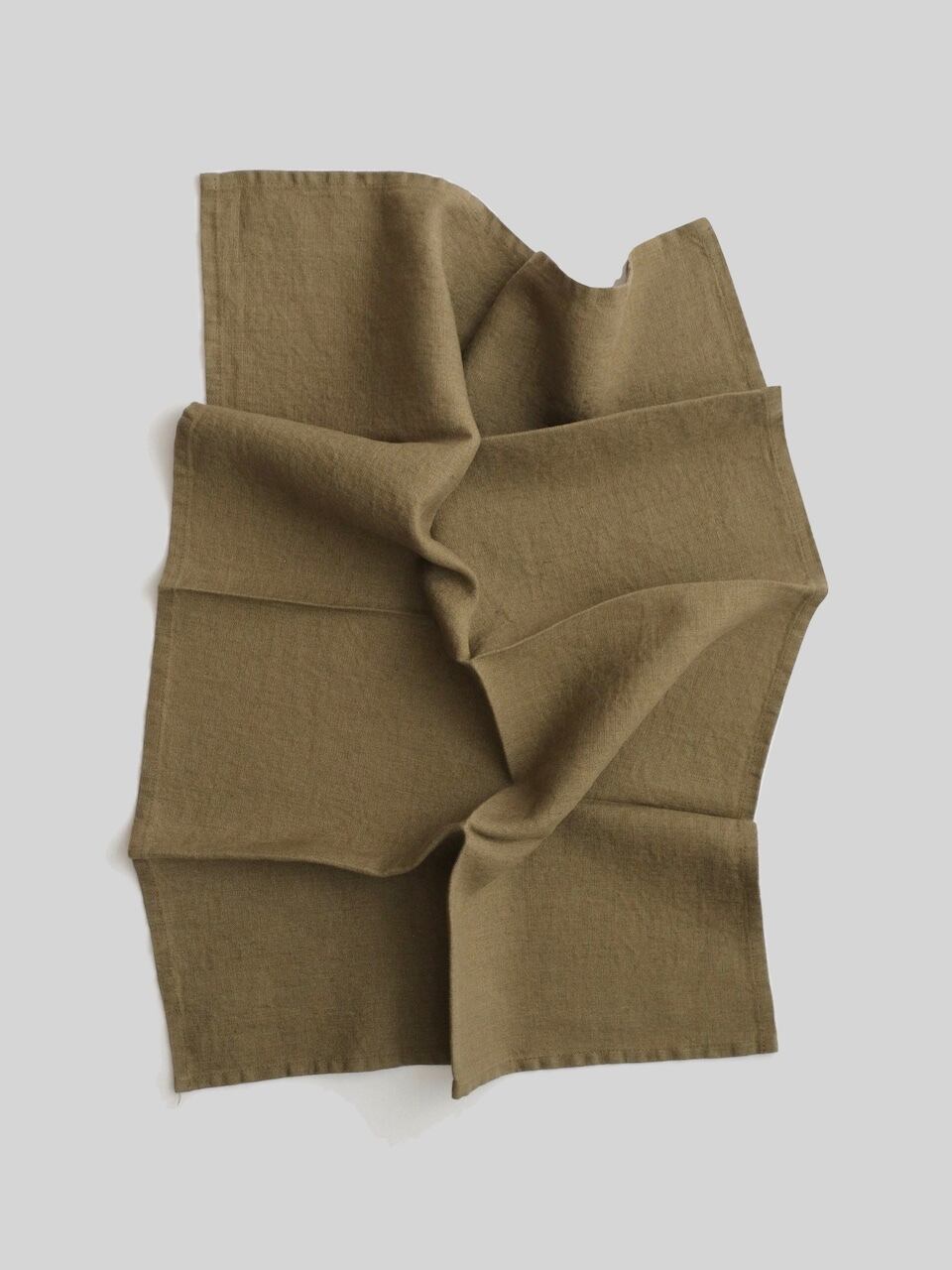 リネン キッチンタオル オリーヴ|Linen Kitchen Towel Martini Olive - LINEN TALES