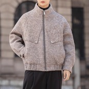 パッチポケット ジップアップジャケット af0432