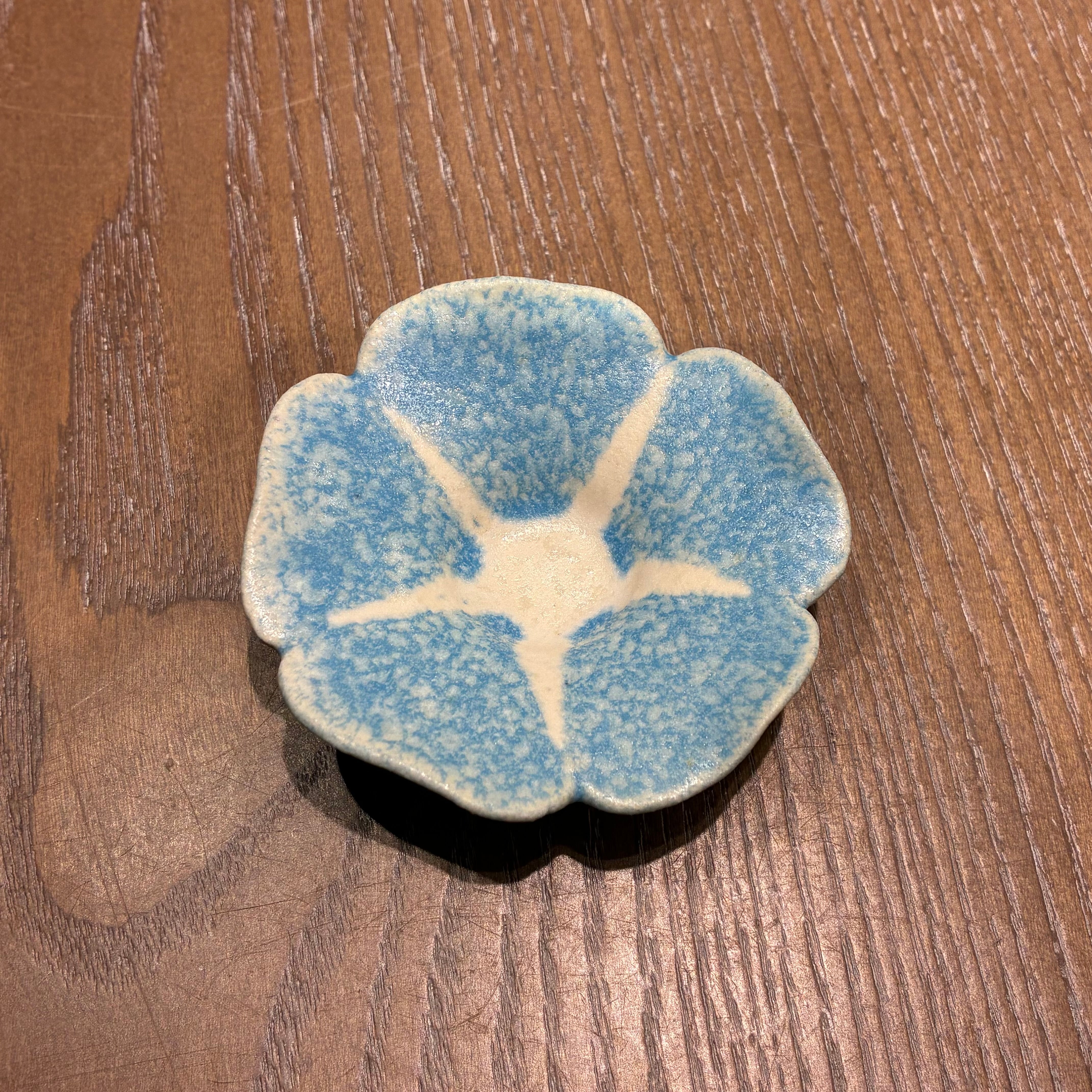 26夏】花豆皿 (幅 6 cm) 朝顔 そらのいろ | TSUNE;田中恒子の器