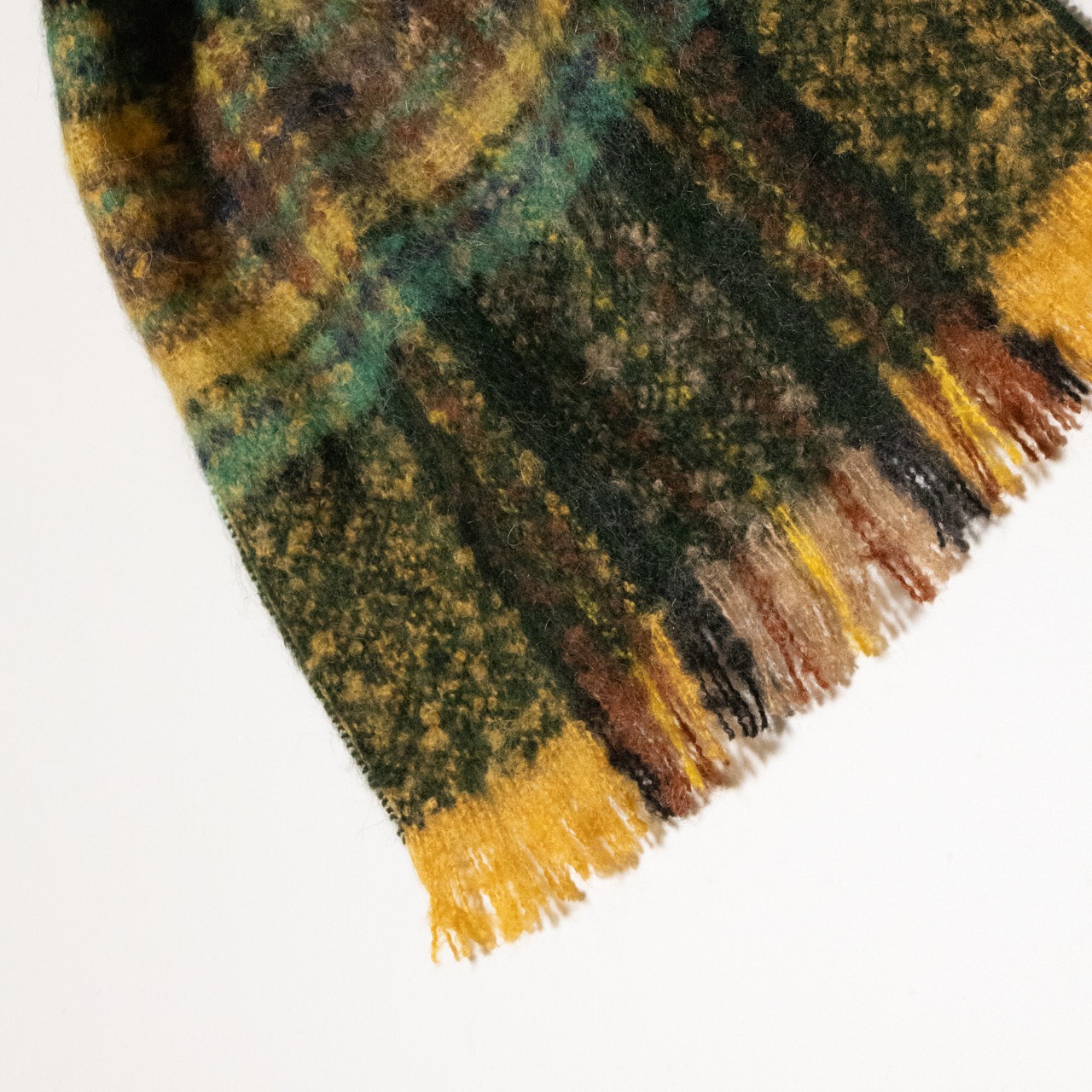 MOHAIR SCARF / モヘア混シャギーマフラー / チェック / FRENCH  