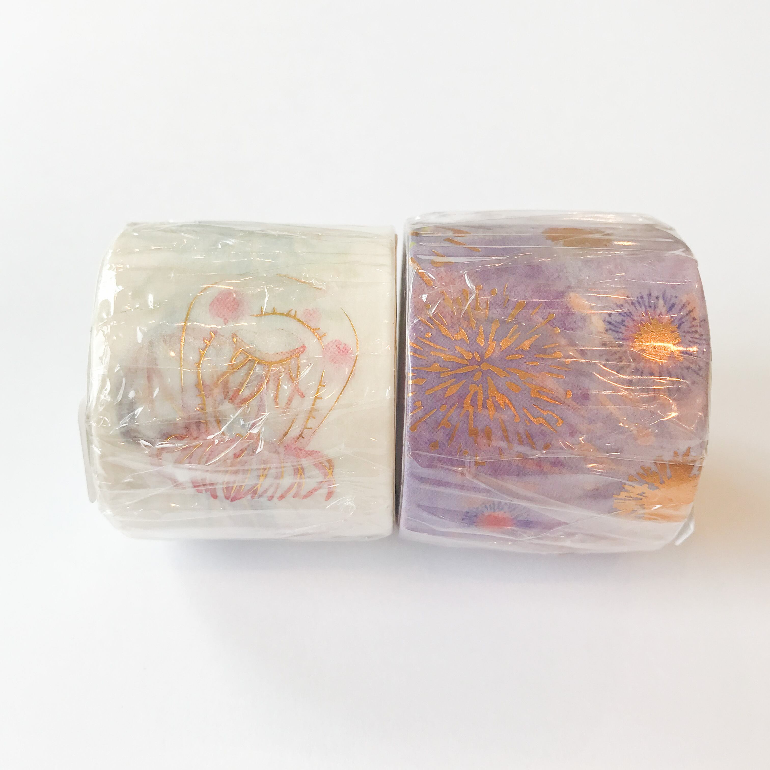 Bgmマスキングテープ 夏色 クラゲとヒトデ 花火 3cm幅 Hitotoiro