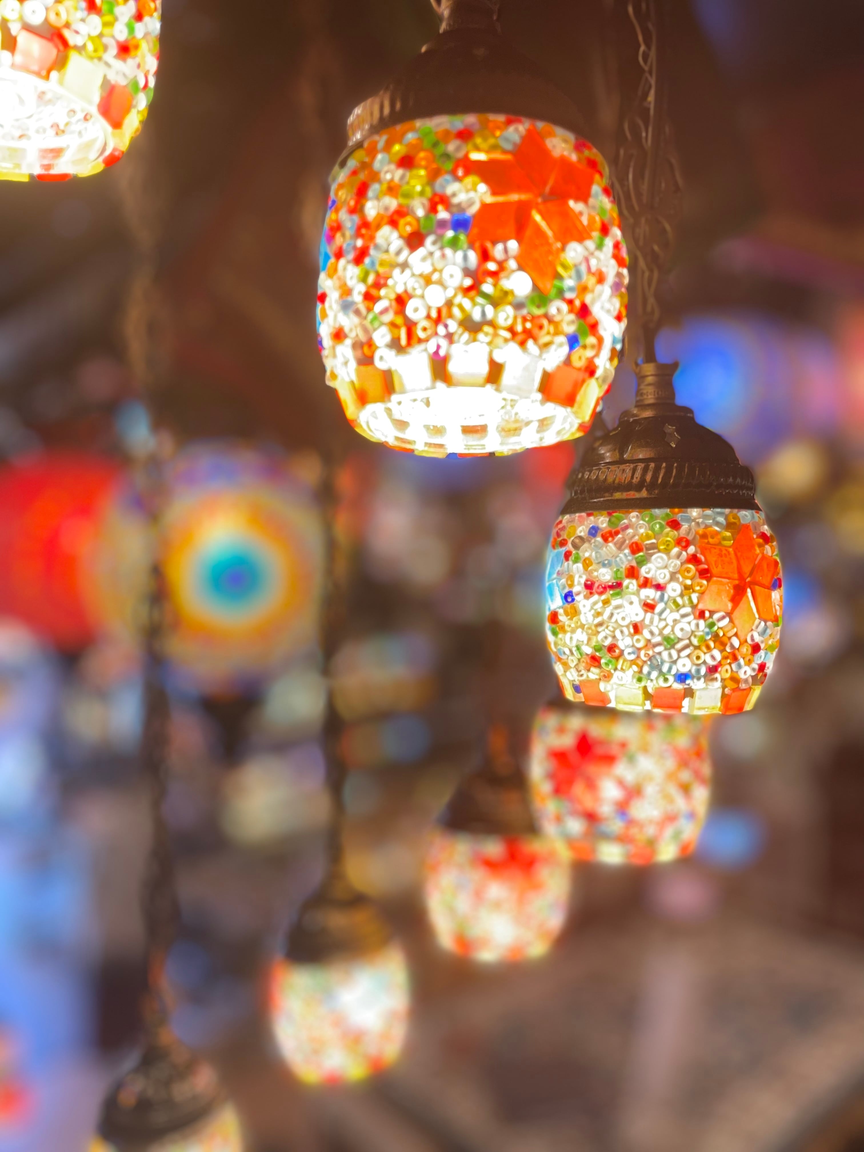 ミニトルコモザイクランプ9連シャンデリア 【シーリングSS】 | zakurotokyo