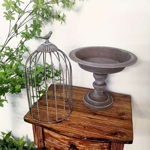 鳥かご ヴィンテージ オブジェ 置き物 フラワースタンド＜ヴィンテージグリーン＞植物棚 装飾 レトロカラー 装飾用金属 鳥かご  プレゼント ガーデニング