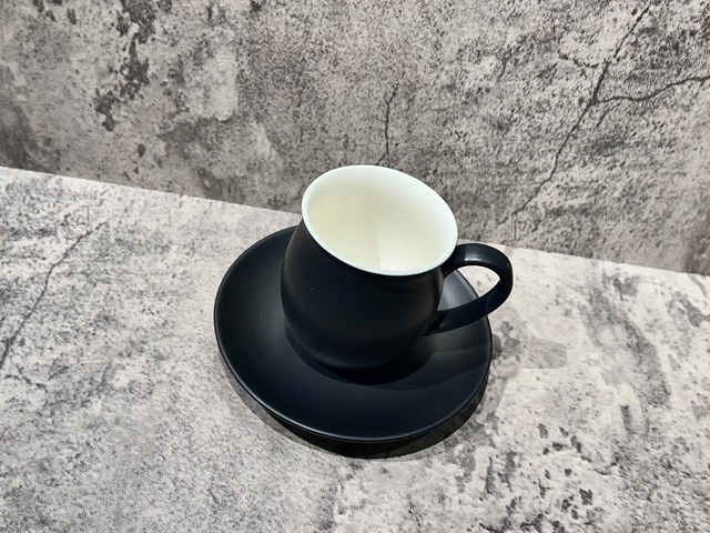 ORIGAMI アロマカップ 兼用ソーサー マットブラック