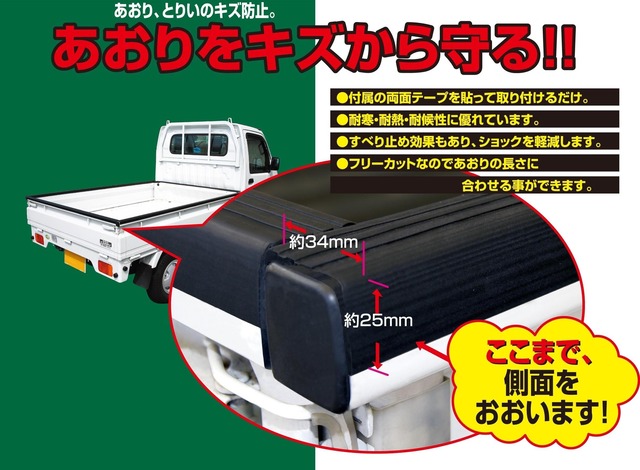 メルテック(meltec) 軽トラック用品 軽トラ職人 長尺あおりガード 6m 両面テープ1個入り Meltec TK-600