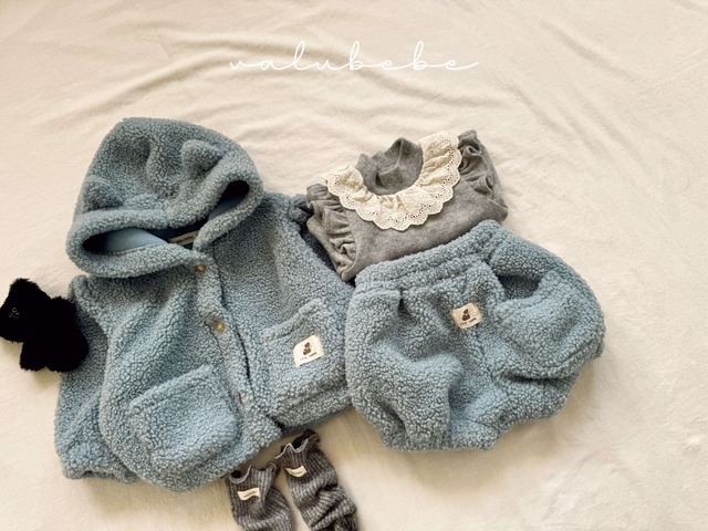 [即納12M/18M]《valubebe》Mao dumble pumpkin bloomer (baby) 36 blue