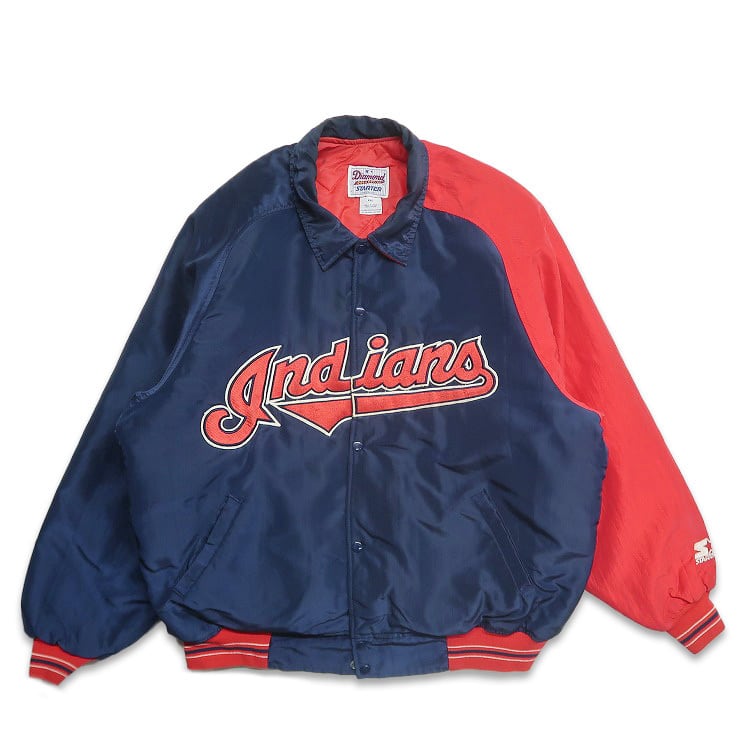 古着 USA製 90年代 STARTER スターター MLB インディアンス 裏