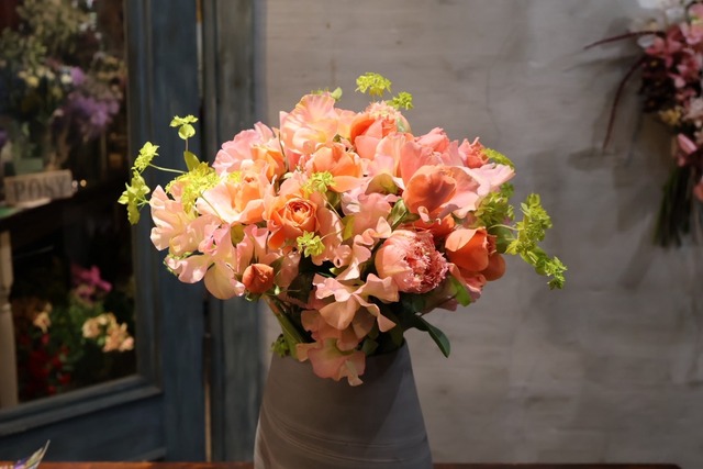 おまかせアプリコットピンクブーケ