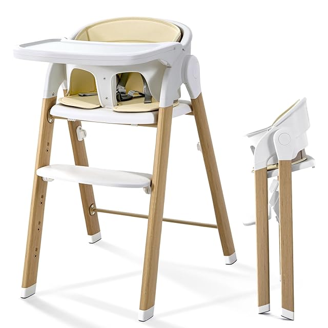 ベビーハイチェア-MAZOT ベビーチェア 10段階高さ調節 5点式安全ベルト