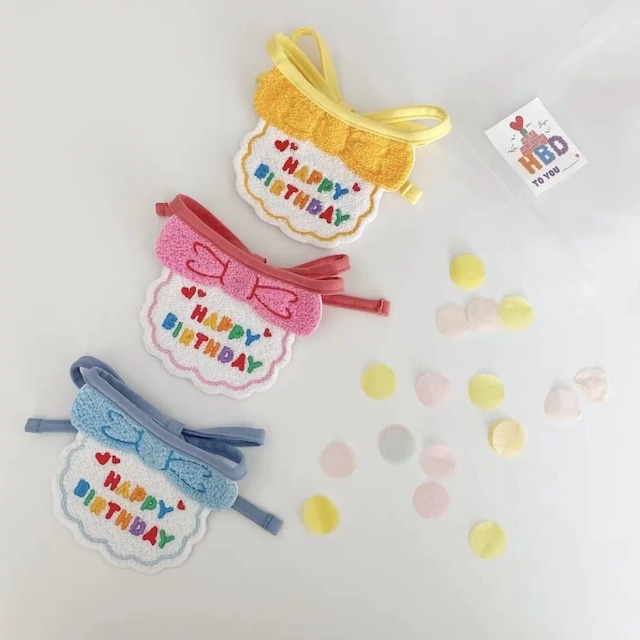 【予約】お誕生日リボンスタイ＋帽子