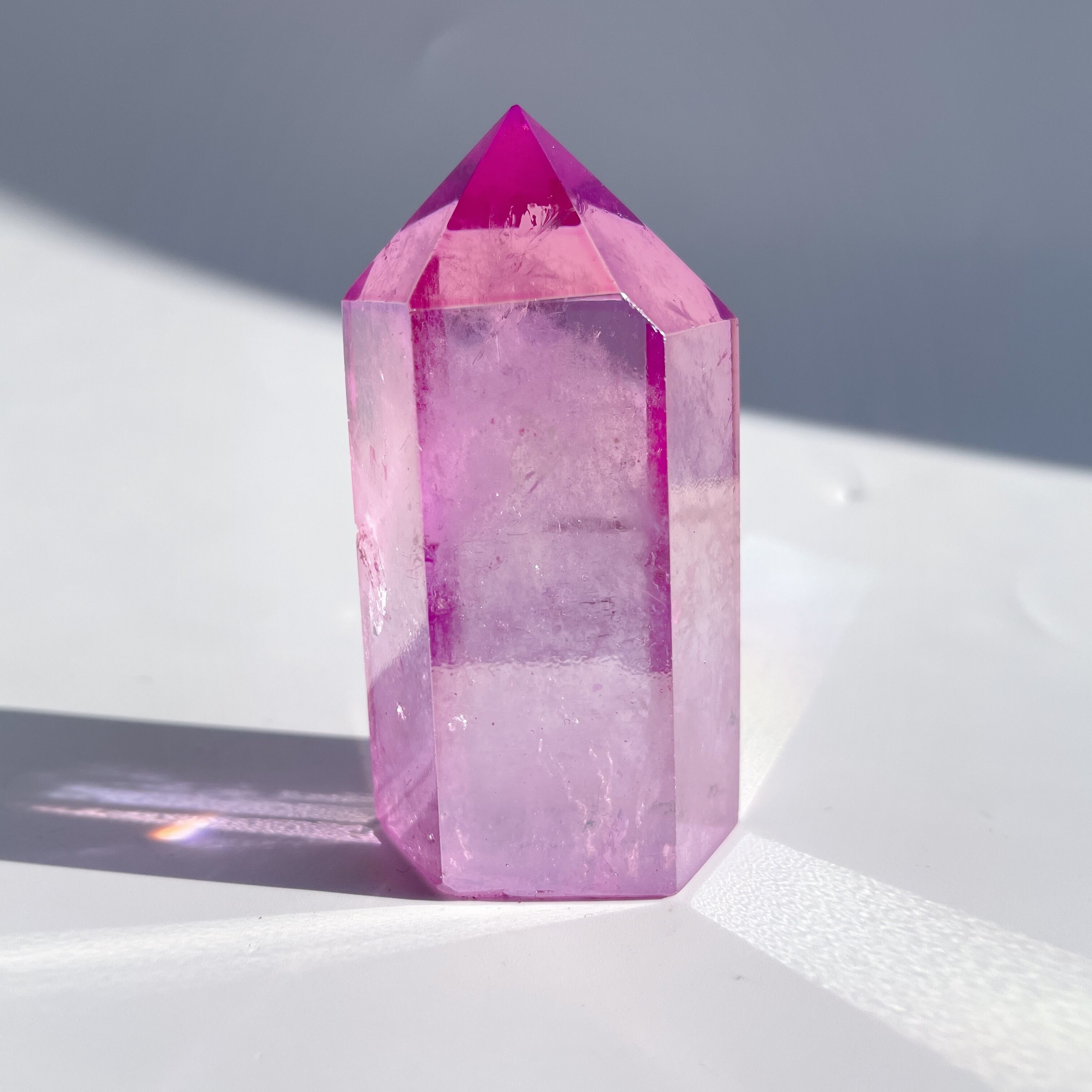 ルビーピンクオーラクォーツ　クリスタル ピンクオーラクォーツ タワー14✧Pink Aura Quartz ✧オーラクリスタル