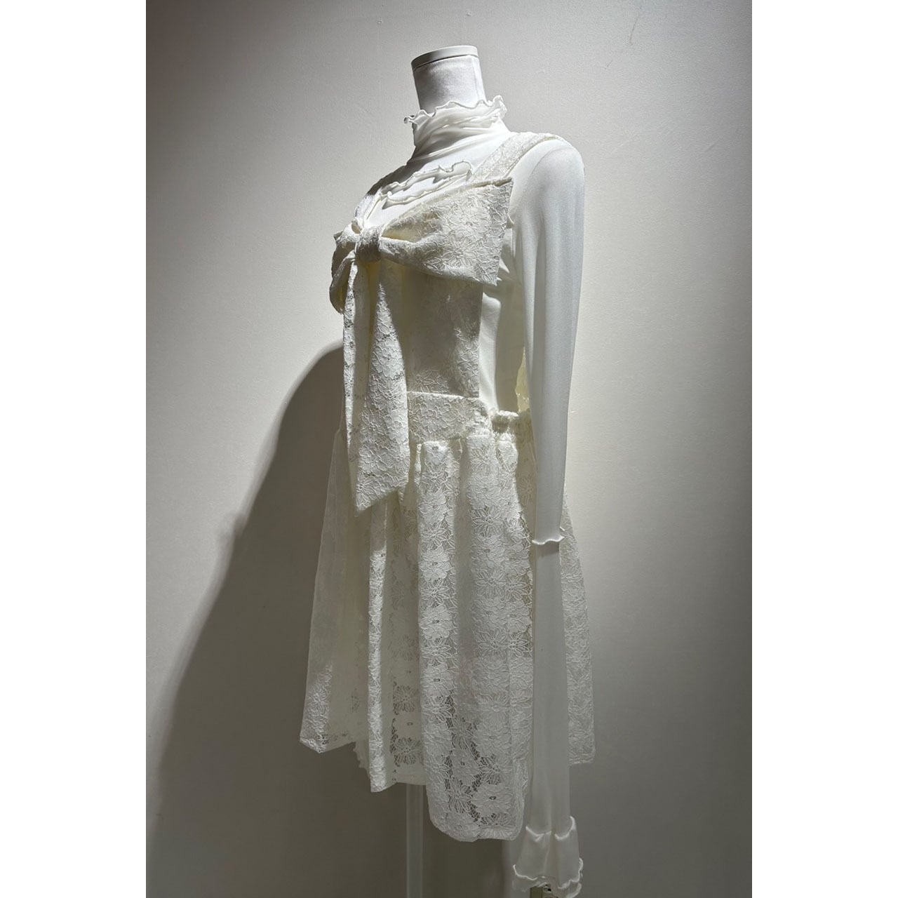 épine tulle flower rib knit onepiece épine label tulle rib onepice epine label tulle rib onepice