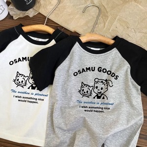 【80-150】夏作バイカラーカートゥーンTシャツ