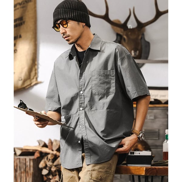 Front pocket design shirt P705
