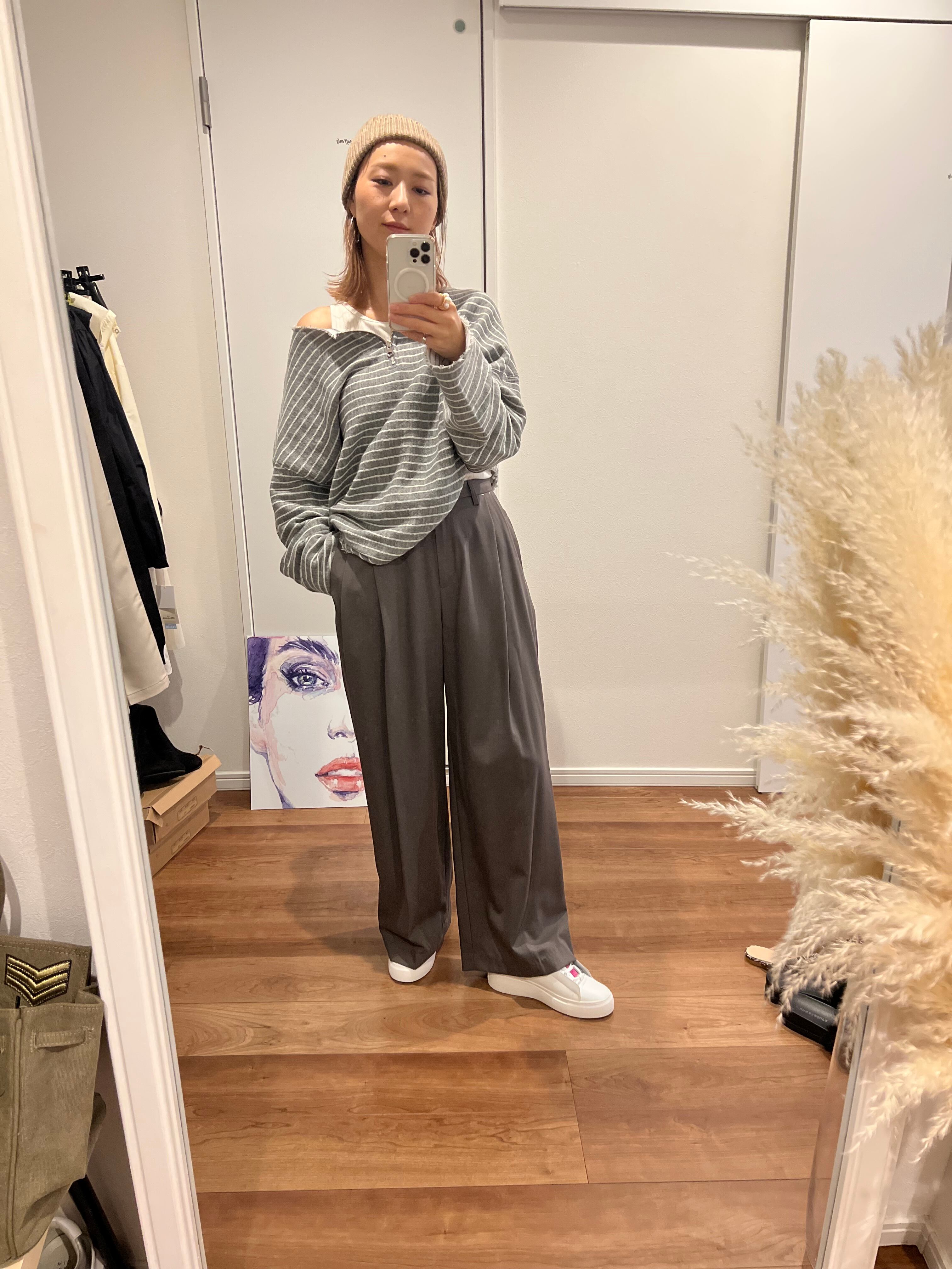 YENN / ボトム/38/ウール/Y234-31047BT YENN】WOOL BLEND TWO TUCK PT[Y234-31047BT] | MIEL select shop