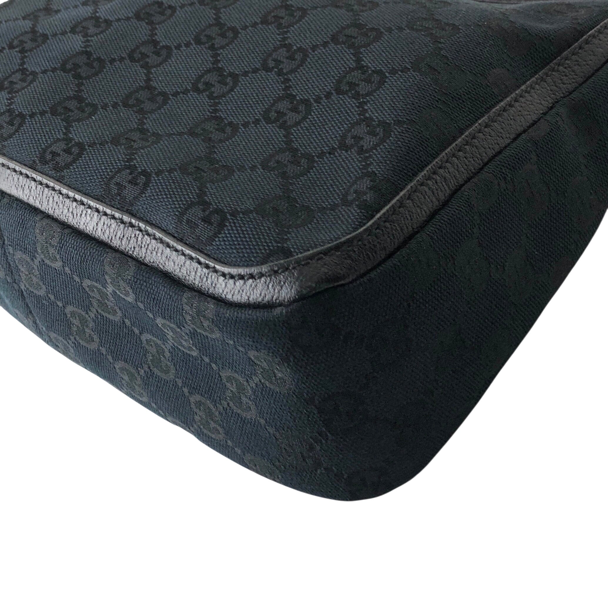 GUCCI グッチ GGキャンバス ショルダーバッグ ブラック ロゴ